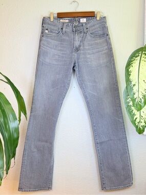 Adriano Goldschmied The Protege Straight Leg Mid Rise Grey Wash Grunge Jean 29